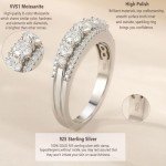Moissanite Eternity Ring for Women, Size 8