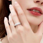 Moissanite Eternity Ring for Women, Size 8