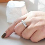 Moissanite Eternity Ring for Women, Size 8