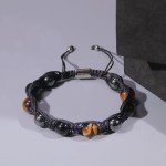 Men's Triple Protection Healing Crystals Beaded Bracelet