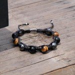 Men's Triple Protection Healing Crystals Beaded Bracelet