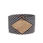 Brooklyn Luxe Stretch Beaded Cuff Bracelet - Black