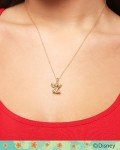 Disney Stitch 3D Pendant Necklace in Yellow Gold
