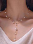 Dainty Pearl Drop Necklace in 925 Sterling Silver