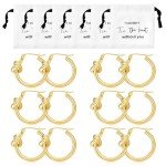 Gold Hoop Earrings for Bridesmaids - Gift Set