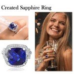 Sapphire Engagement Ring with Cubic Zirconia