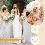 Gold Hoop Earrings for Bridesmaids - Gift Set