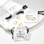 Gold Hoop Earrings for Bridesmaids - Gift Set