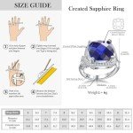 Sapphire Engagement Ring with Cubic Zirconia