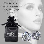 14K Gold & Silver 4 Prong CZ Stud Earrings