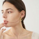 Gold Hoop Earrings for Bridesmaids - Gift Set