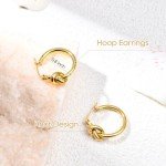 Gold Hoop Earrings for Bridesmaids - Gift Set