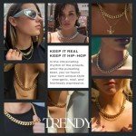 Chunky Cuban Link Chain Necklace in Gold/Silver