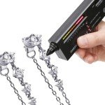 18K White Gold Double Piercing Chain Earrings