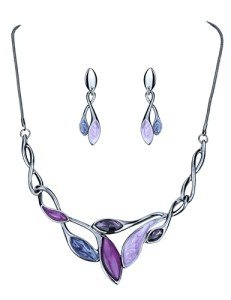Bohemian Vintage Leaf Necklace and Earring Set