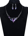 Bohemian Vintage Leaf Necklace and Earring Set