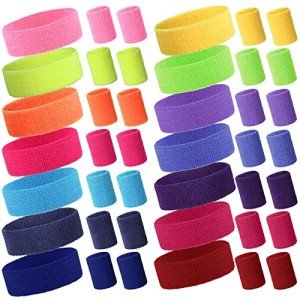 42-Piece Sports Sweatband Set for Men and Women