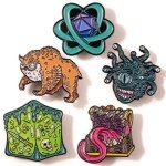 D&D Enamel Pins Set: Creatures & Accessories