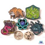D&D Enamel Pins Set: Creatures & Accessories