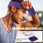 42-Piece Sports Sweatband Set for Men and Women