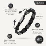 Black Onyx Adjustable Bead Bracelet for Men