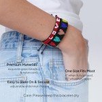 Ubuntu Life Love Beaded Leather Bracelet – Red/White