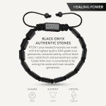 Black Onyx Adjustable Bead Bracelet for Men