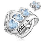 March Birthstone Charm for Pandora Bracelets