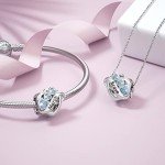 March Birthstone Charm for Pandora Bracelets