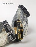 Gold Stainless Steel Viking Compass Men's Bracelet