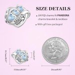 March Birthstone Charm for Pandora Bracelets