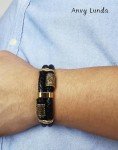 Gold Stainless Steel Viking Compass Men's Bracelet