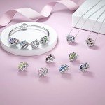 March Birthstone Charm for Pandora Bracelets