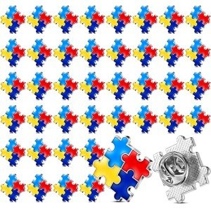 100 Pcs Autism Awareness Enamel Lapel Pins
