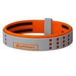 Phiten DUO Titanium Sports Bracelet - Gray/Orange