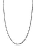 Miabella Sterling Silver Round Snake Chain Necklace