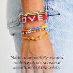 Ubuntu Life Love Beaded Leather Bracelet – Red/White