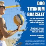 Phiten DUO Titanium Sports Bracelet - Gray/Orange