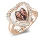 Personalized Photo Signet Ring in Rose Gold
