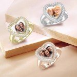 Personalized Photo Signet Ring in Rose Gold