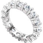 1 Carat 14K White Gold Lab Grown Diamond Eternity Ring