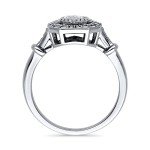 Vintage-Style Art Deco CZ Ring in Sterling Silver