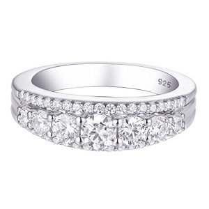 Eternity Ring Women's 925 Silver Wedding Band