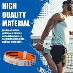 Phiten DUO Titanium Sports Bracelet - Gray/Orange