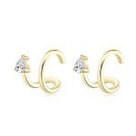 Moissanite Ear Cuff Earrings - Non-Piercing Clip-On