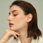 Moissanite Ear Cuff Earrings - Non-Piercing Clip-On