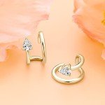 Moissanite Ear Cuff Earrings - Non-Piercing Clip-On