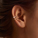 Moissanite Ear Cuff Earrings - Non-Piercing Clip-On