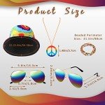 6-Piece 60s/70s Hippie Costume Set Accessory Pack