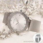 Elegant Crystal Mesh Watch & Bracelet Set